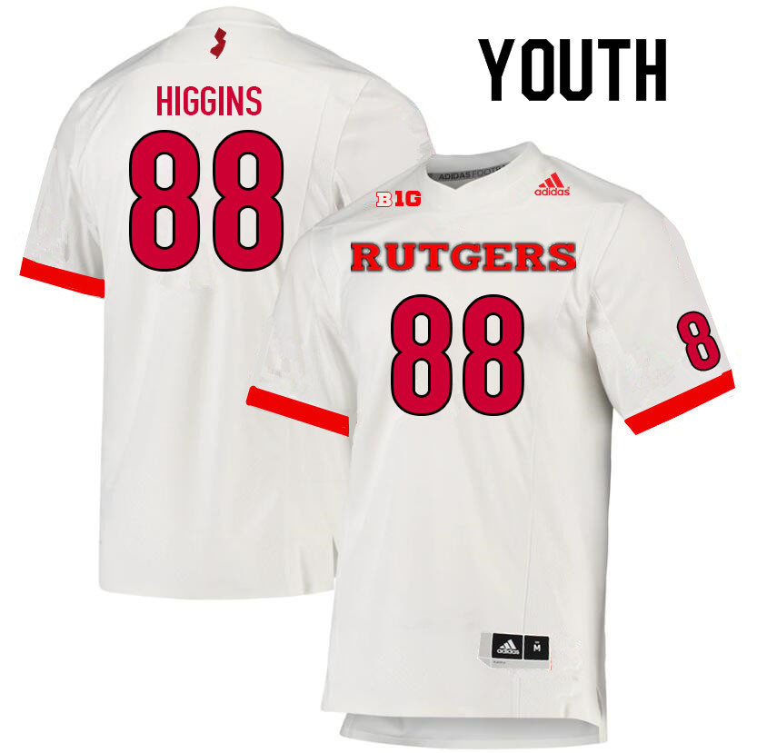 Youth #88 Mike Higgins Rutgers Scarlet Knights College Football Jerseys Sale-White
